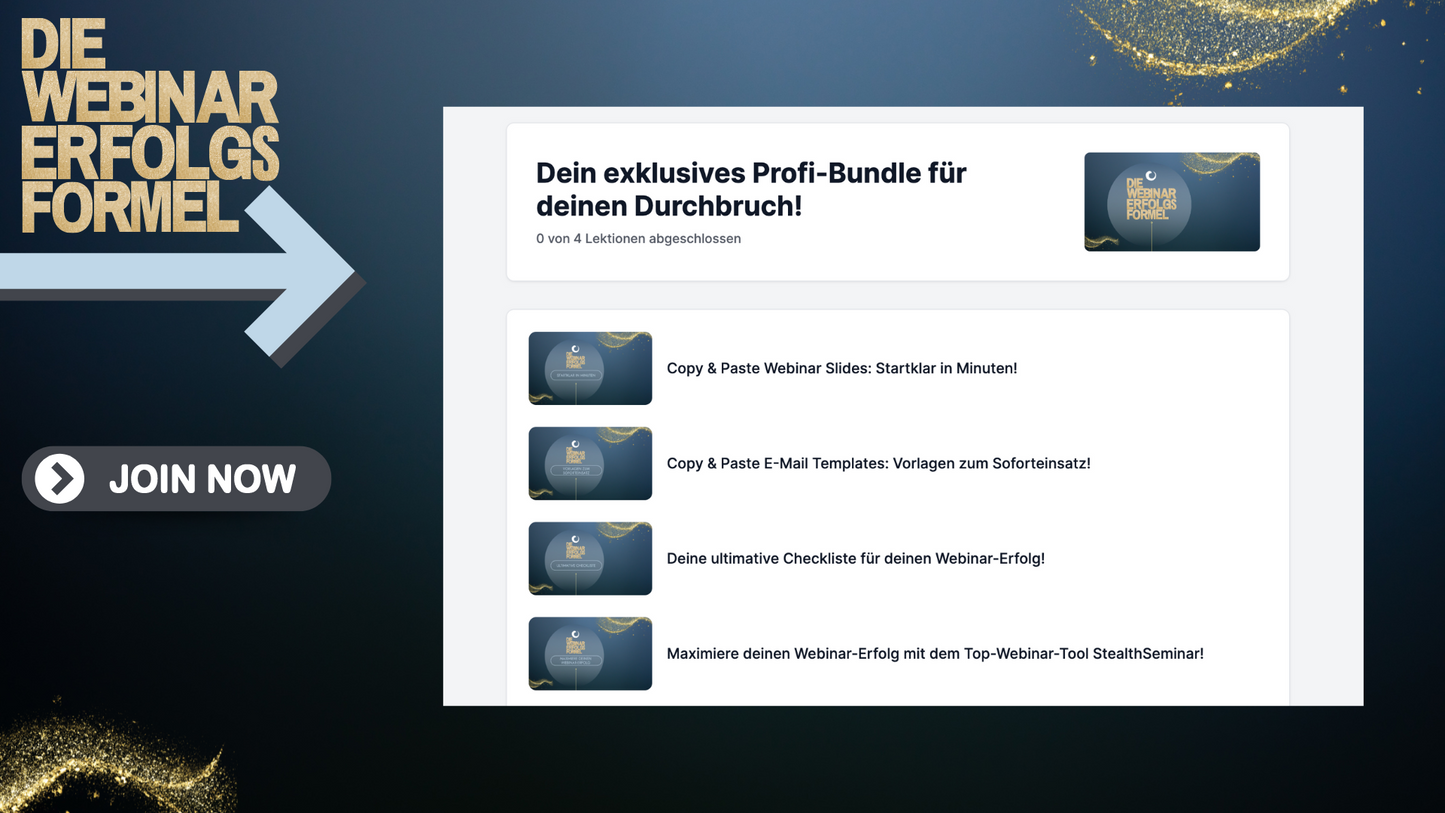 Erfolgsformel Webinar - Profi Bundle